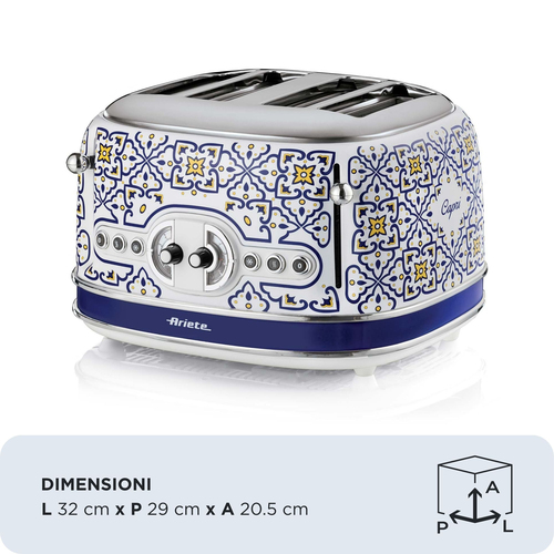 Ariete 4 Slice Toaster, Capri Multicolor - image 3