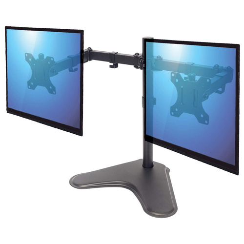 Manhattan Soporte doble de sobremesa para TV/monitores (Articulado), para pantallas de 10" a 27", montaje traseros tipo base, Compatibilidad VESA: 75×75 et 100×100 mm (verifique las dimensiones de los cuatro orificios de montaje traseros), máxima 8 kg por pantalla imagen 4