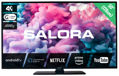 Salora 330 series 50UA330 телевизор 127 cm (50") 4K Ultra HD Smart TV Wi-Fi Черный 320 cd/m²