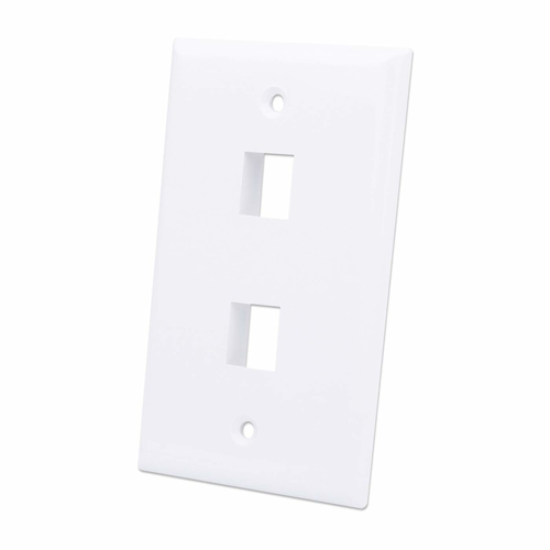 2-OUTLET KEYSTONE WALL PLATE