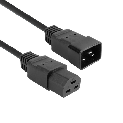 POWERCORD C20 - C21 BK 2.00M. 1 stk
