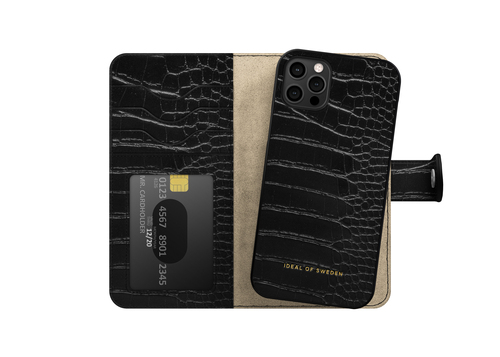 iDeal of Sweden Magnet Wallet+ iPhone 12 / 12 Pro Black Croco – image 4