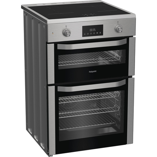 Hotpoint HDE6IDC2X 60cm Double Oven Electric Cooker in Stainless Steel - image 3