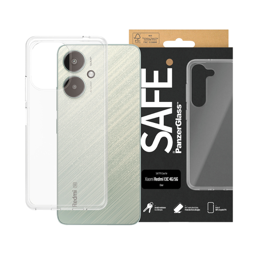 PanzerGlass SAFE. by PanzerGlass®. By PanzerGlass® TPU Case Transparent for Xiaomi Redmi 13C – image 2