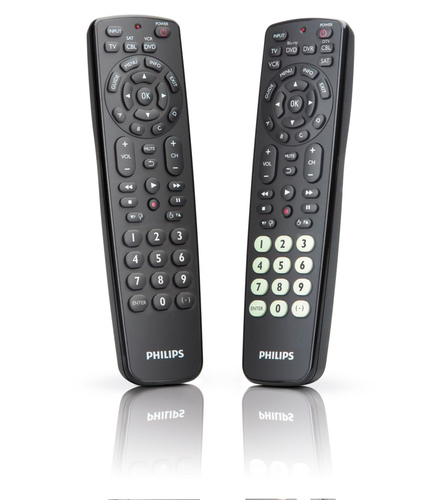 Philips Perfect replacement SRC2063WM/17 télécommande IR Wireless DTV, DVD/Blu-ray, DVDR-HDD, DVR, SAT, TV Appuyez sur les boutons 0