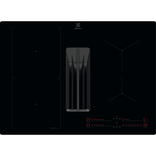 Electrolux KCC73443CK Черный Встроенный 70 cm Плита с зонами индукции 4 зона(ы) Встроенный капюшон
