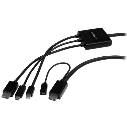 CONNECT A USB TYPE C, HDMI OR MINI DISPLAYPORT LAPTOP TO AN HDMI DISPLAY OR PROJ