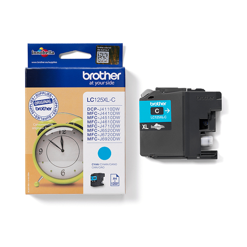 Original Brother LC125XLC High Capacity Cyan Ink Cartridge - image 2