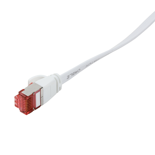 Logilink Flachpatchkabel RJ45 U/FTP Cat6A 0.25m weiß