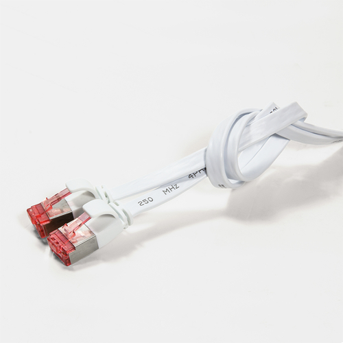 Logilink Flachpatchkabel RJ45 U/FTP Cat6A 0.25m weiß, afbeelding 2