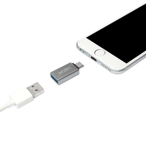 LogiLink AU0040 USB 3.1 C USB 3.0 A, Micro USB 2.0 Aluminium kabeladapter/verloopstukje, afbeelding 5