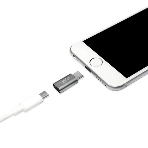 LogiLink AU0040 USB 3.1 C USB 3.0 A, Micro USB 2.0 Aluminium kabeladapter/verloopstukje, afbeelding 6