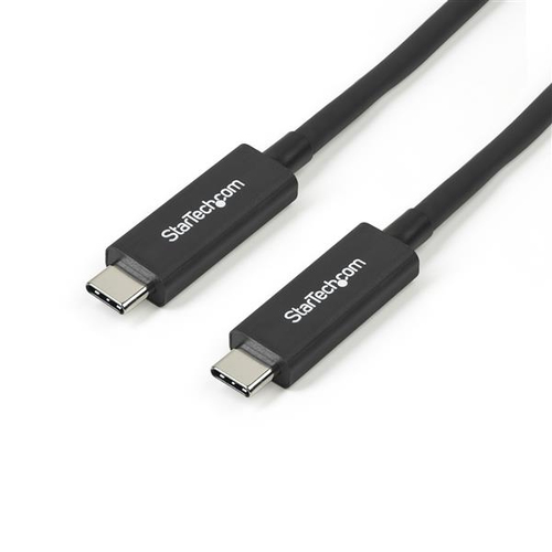 TBLT3MM1MA StarTechcom Cable de 1m Thunderbolt 3 USB C 40 Gbps - Cable Compatible con Thunderbolt y USB - Cable Thunderbolt - 24 pin USB-C M a 24 pin USB-C M - Thunderbolt 3 / USB / DisplayPort - 1 m - compatibilidad con 4K - negro - para P/N CDP2HDUACP CDP2HDUACPW TB33A1C TB3DK2DPM2 TB3DOCK2DPPD TB3DOCK2DPPU TBDOCKHDPBC