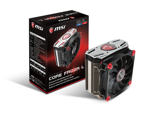 MSI Core Frozr L Procesors 12 cm Melns, Metālisks, Sarkans