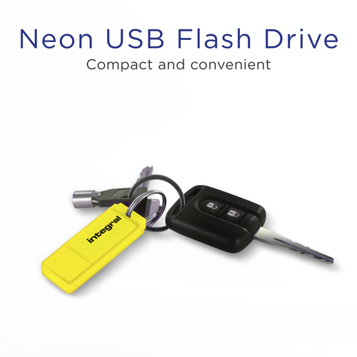 Integral 32GB USB2.0 DRIVE NEON YELLOW – image 5
