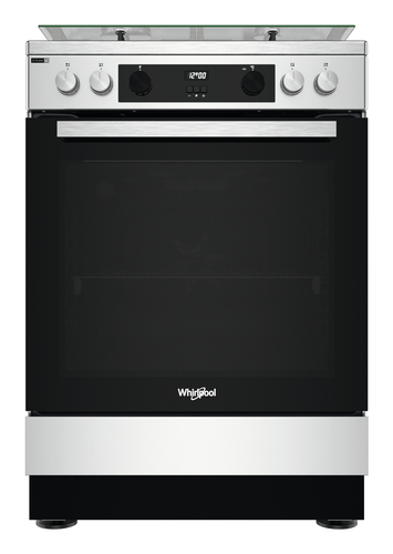 Whirlpool WS68G8CHXT/E Freestanding cooker Electric Gas Black, Stainless steel