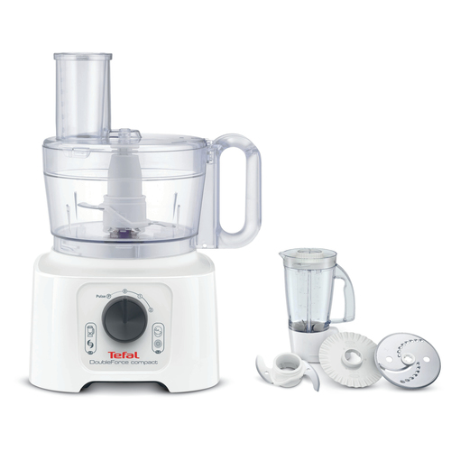 Tefal DO542140 DoubleForce Compact Multifunction Food Processor, 800 Watt, White – image 2