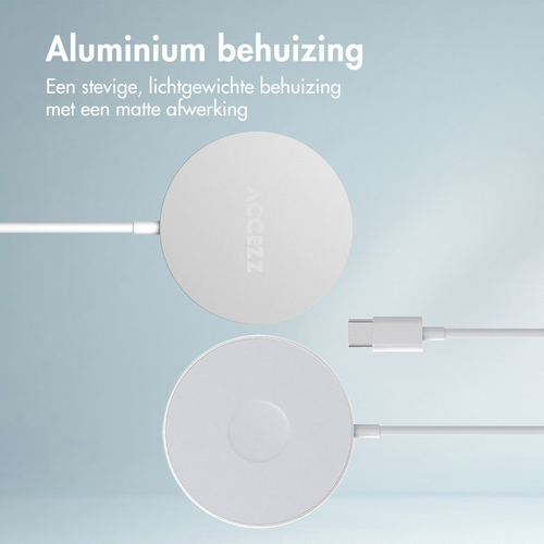 Accezz Wireless MagSafe Charger USB-C - 1 meter Oplader Wit, afbeelding 5