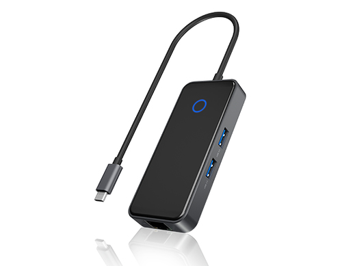 ICY BOX IB-DK4028-CPD Проводная USB 3.2 Gen 1 (3.1 Gen 1) Type-C Антрацит, Черный