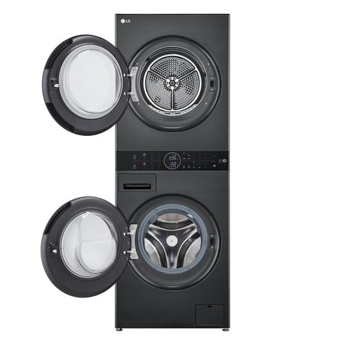 LG WashTower™ AI Direct Drive™ WT1210BBTN1 Wifi Connected 12Kg/10Kg Washer Dryer with 1400 rpm - Platinum Black - A Rated [Wash&Dry], A Rated [Wash Only], Black - image 3