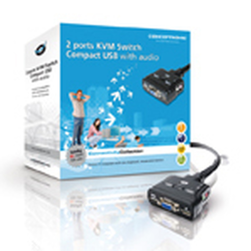 Conceptronic 2-ports USB Pocket KVM Switch + Audio