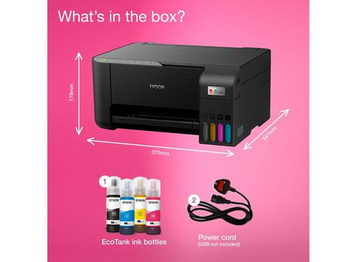 Epson EcoTank ET-2860 All-in-One Wireless Inkjet Printer, Black - image 8
