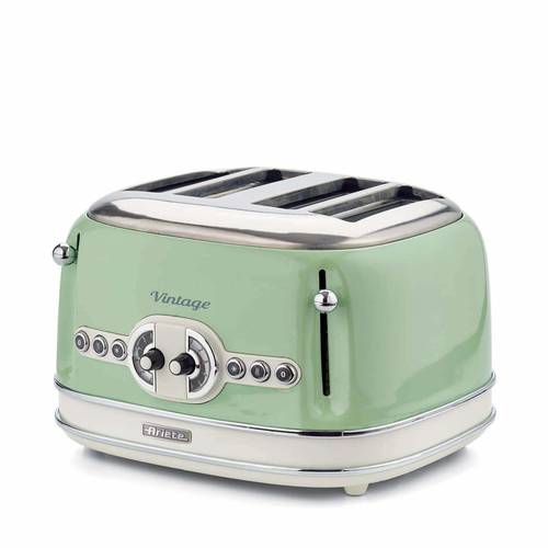 Ariete 4 Slice Toaster, Defrost & Reheat in Green Green - image 1