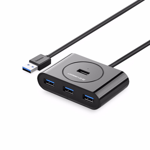 20291 HUB USB-A 30 4 en 1 4 Puertos USB-A 30 5Gbps Entrada USB-C PD 5V2A Cable de 1 Metro Indicador Led Ideal para Transferencia de Datos Entrada USB-C para alimentar equipos de mayor consumo Color Negro 20291