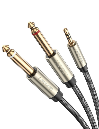 Cable de Audio Premium de 3.5 mm a 6.35mm / Blindaje Interior Múltiple / Transferencia de Audio sin Pérdidas / 5 Metros / Caja de Aleación de Zinc / Amplia Compatibilidad. 10619 - Ugreen