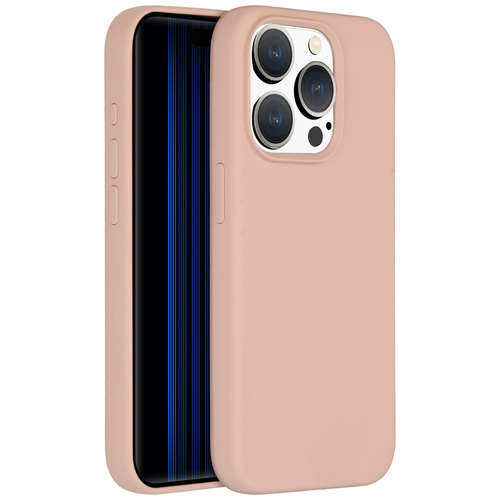 Accezz Liquid Silicone Backcover met MagSafe iPhone 15 Pro Telefoonhoesje Roze