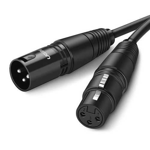 20712 Cable para Micrófono XLR Tipo Canon Macho a Hembra 5 Metros Plug Play Anti interferencias Triple Blindaje Alta Calidad Color Negro 20712