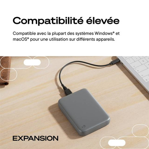 Seagate Expansion externe harde schijf 2 TB 2.5" USB Type-C Zwart