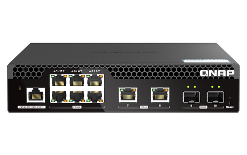 QNAP QSW-M2106R-2S2T сетевой коммутатор Управляемый L2 10G Ethernet (100/1000/10000) 1U Черный