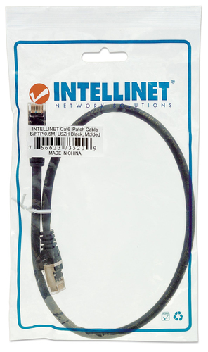 Intellinet Patchkabel RJ45 S/FTP Cat6 koper LSOH 0,5m zwart, afbeelding 5