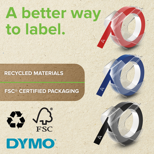 Dymo S0898140 White on Blue Embossing Tape - image 5