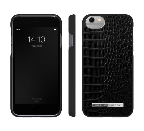 iDeal of Sweden Atelier Case iPhone 8/7/6/6S/SE Neo Noir Croc Slvr – image 3