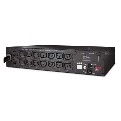 APC Switched Rack PDU AP7911B - Unidad de distribución de alimentación montaje en bastidor - CA 208 V - Ethernet 10/100 - input NEMA L6-30 - conectores de salida 16 power IEC 60320 C13 - 2U - 365 m cable - negro - para P/N SMTL1000RMI2UC SMX1000C SMX1500RM2UC SMX1500RM2UCNC SMX750C SMX750CNC - AP7911B