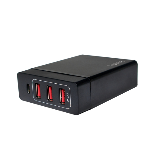 USB Tischladeadapter, LogiLink 3xUSB-A Port+1xUSB-C Port,60W, afbeelding 4