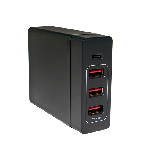 USB Tischladeadapter, LogiLink 3xUSB-A Port+1xUSB-C Port,60W, afbeelding 3