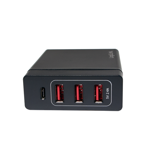USB Tischladeadapter, LogiLink 3xUSB-A Port+1xUSB-C Port,60W, afbeelding 5