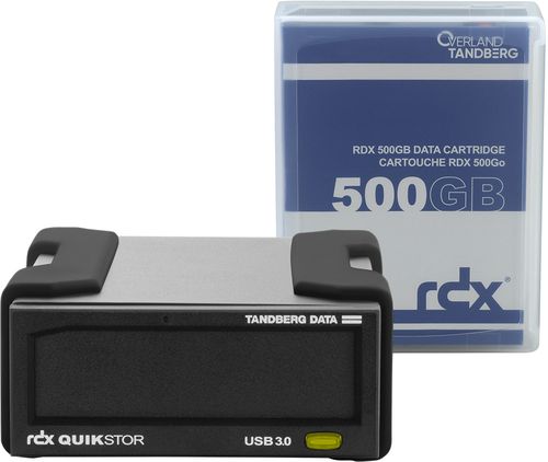 Tandberg RDX 0,5 TB USB3+ KIT extern black