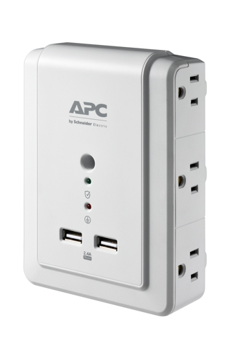 APC SurgeArrest P6WU2 - Protector contra sobretensiones - AC 104-126 V - conectores de salida 8 - blanco - P6WU2