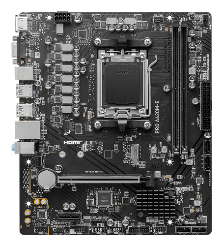 Msi Pro A620M-E Amd AM5 Micro-Atx Motherboard - Lightning PCIe 4.0, DDR5, Resizable Bar, Business Elegance - image 2