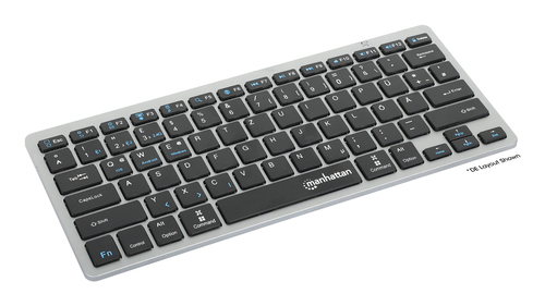 Manhattan Ultra Slim Dual-Mode Wireless Keyboard, German Quertz layout, Bluetooth (v3.0) and Wireless (2.4GHz), 78 low profile scissor keys, Auto Power Manageme – image 7