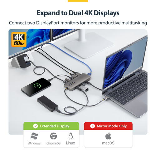 StarTech.com 10-in-1 USB-C to Dual-DisplayPort Multiport Adapter – image 9