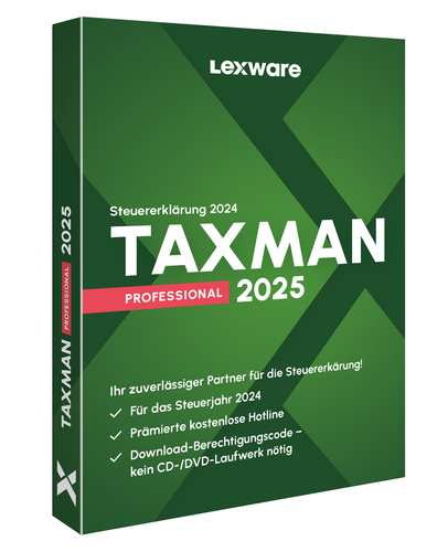 Lexware TAXMAN professional 2025 (1-Platz Lizenz) - ESD-Download