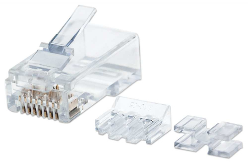 790673 Plug Intellinet RJ45 Cat6a Multifilar UTP Oro 15 Micras Bote C/80 Pzas 790673