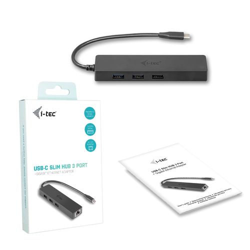 i-tec 3-Port USB-C Slim + Gigabit Lan usb-hub, afbeelding 6