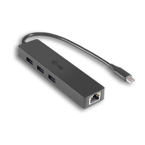 i-tec Advance USB-C Slim Passive HUB 3 Port + Gigabit Ethernet Adapter. Host interface: USB 3.2 Gen 1 (3.1 Gen 1) Type-C, 