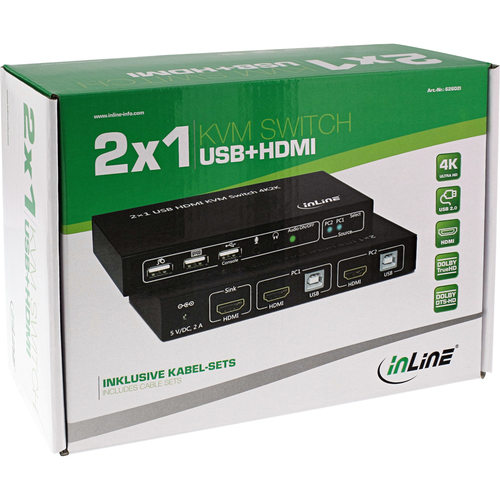 InLine 62602I Zwart KVM-switch, afbeelding 5